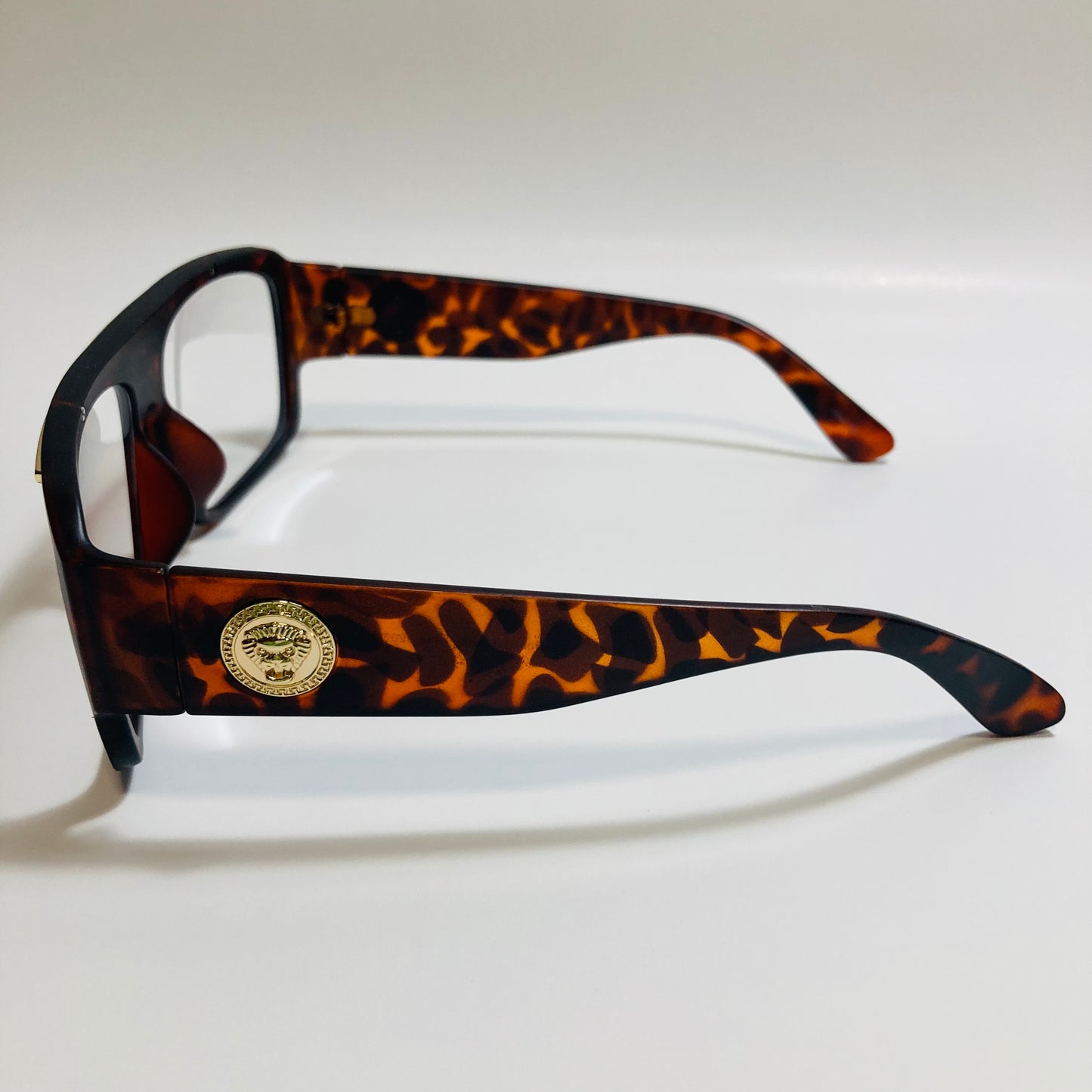 mens and womens brown square italian fake glasses