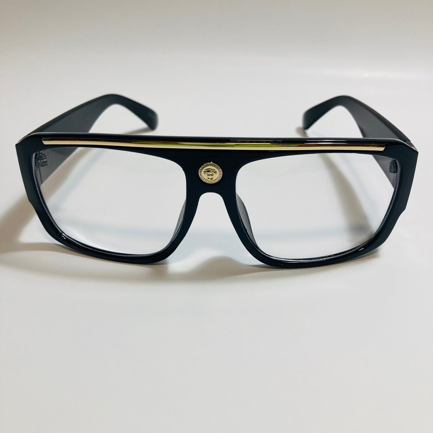 mens and womens black square italian fake glasses