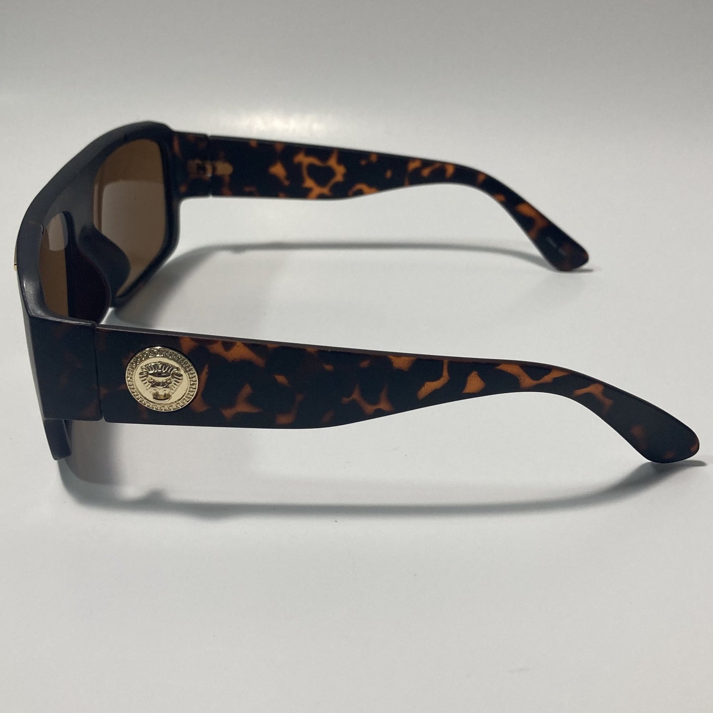 mens and womens brown square sunglasses
