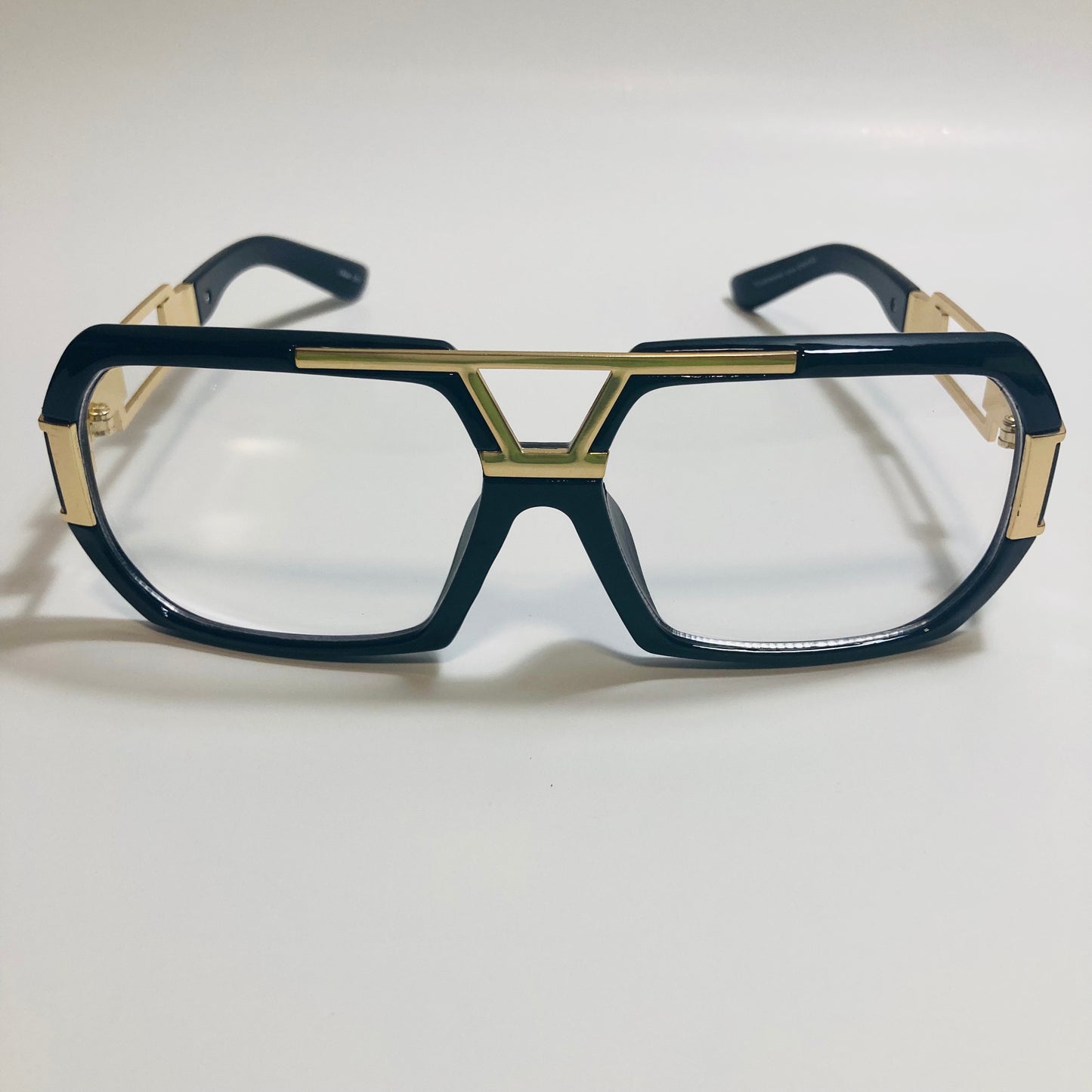 mens and womens black and gold gazelle glasses