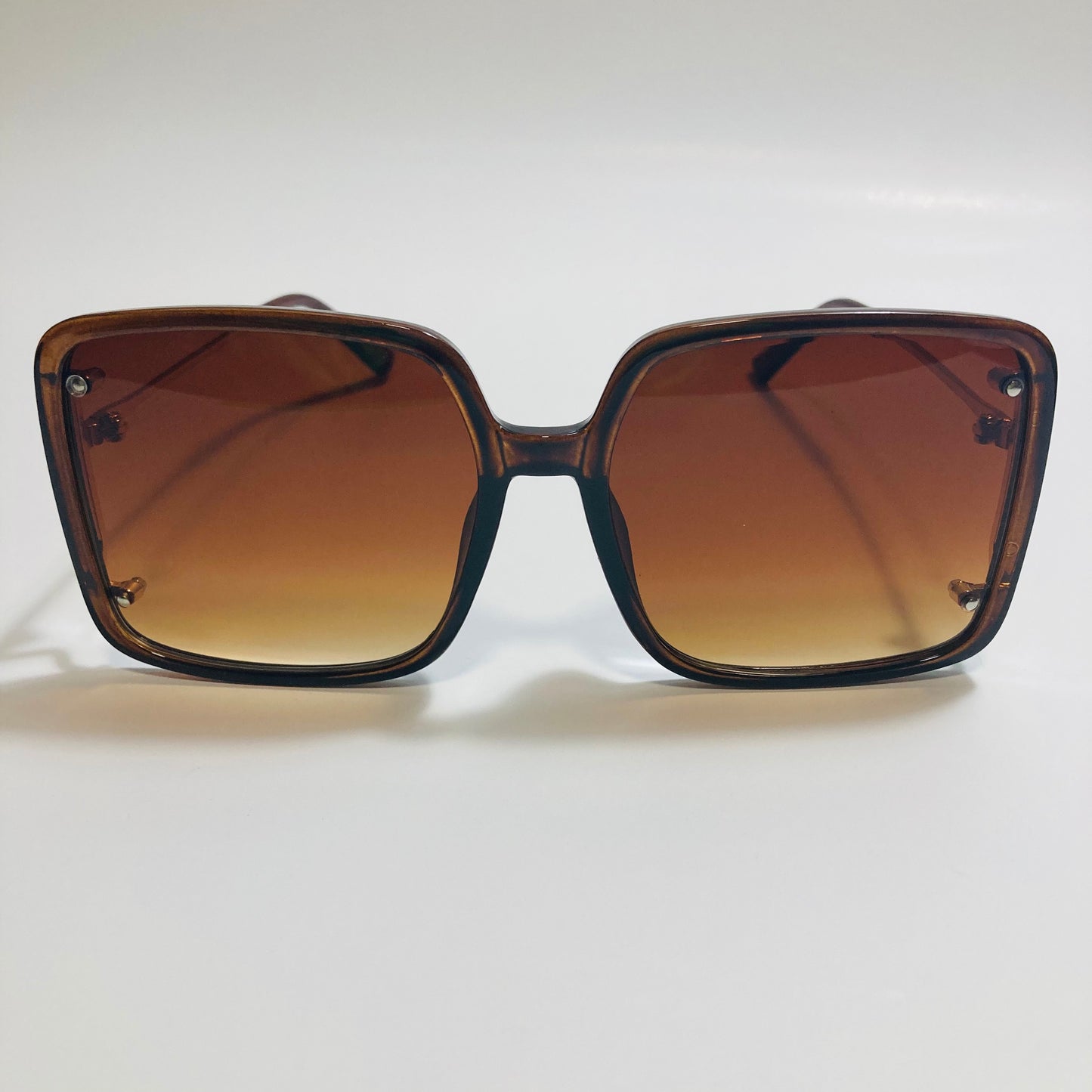 womens brown oversize square sunglasses