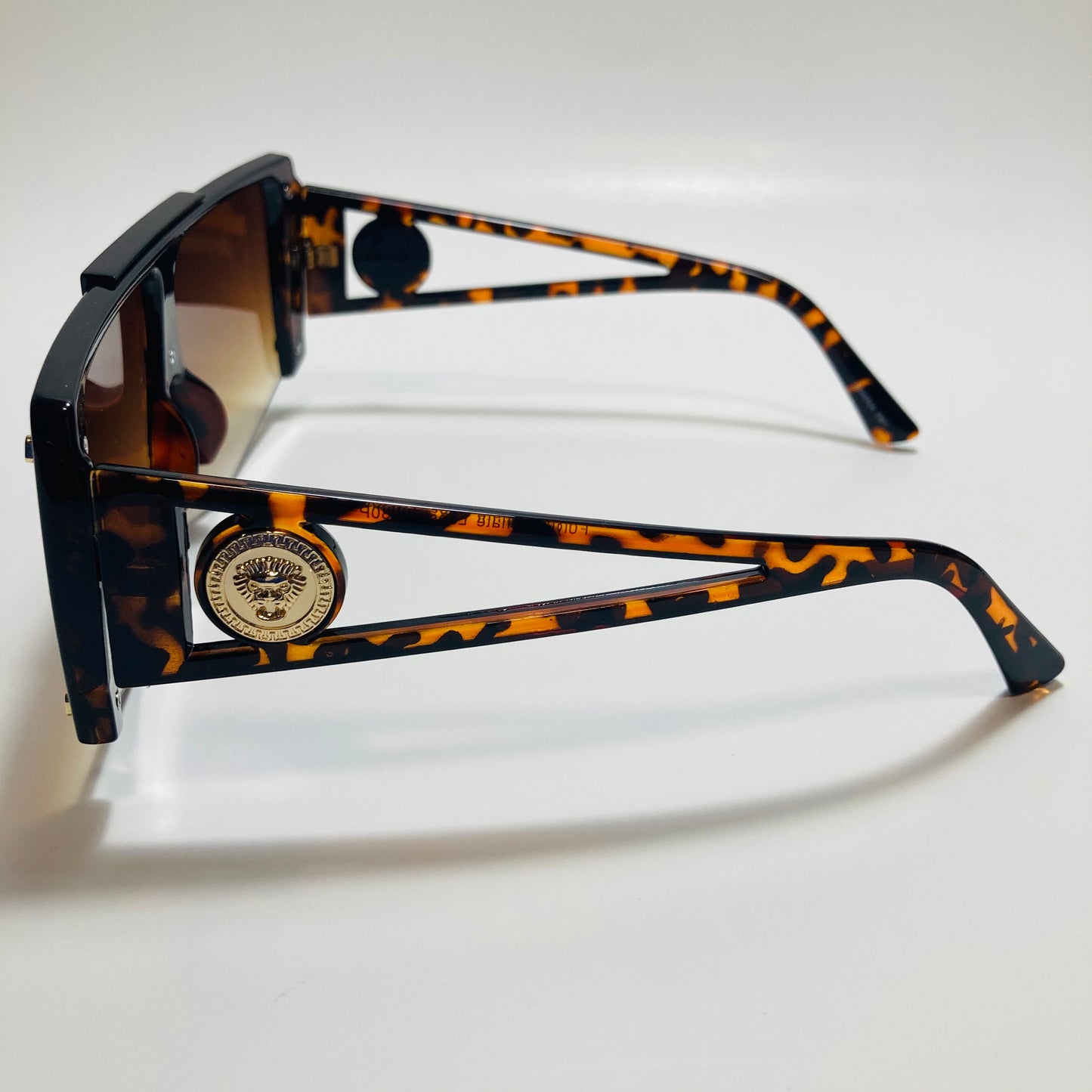 womens brown oversize shield sunglasses