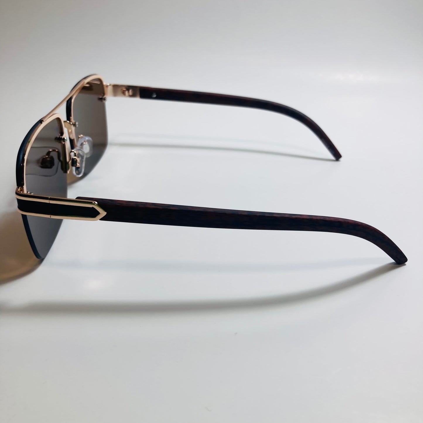 mens and womens brown and gold aviator sunglasses