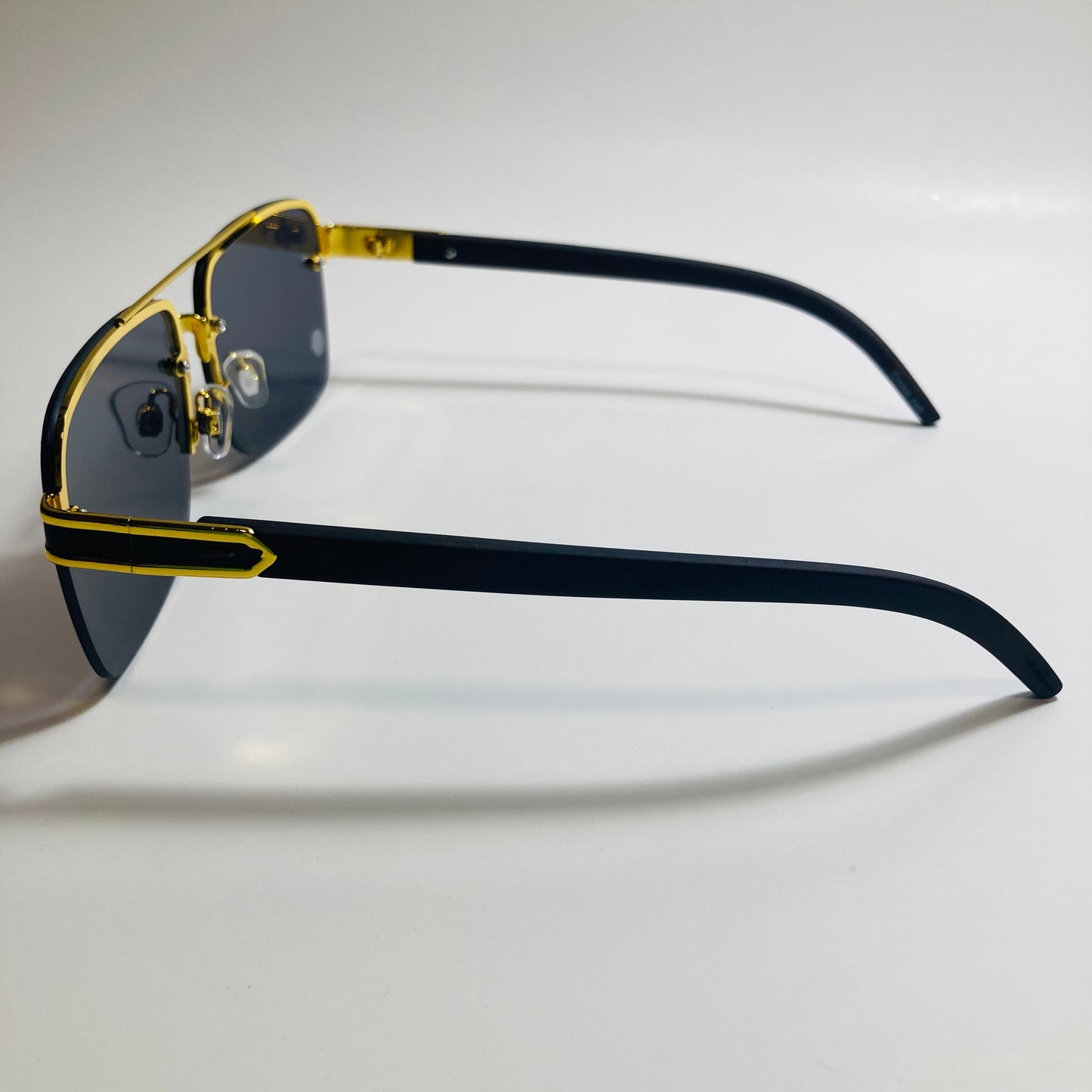 mens and womens black and gold aviator sunglasses