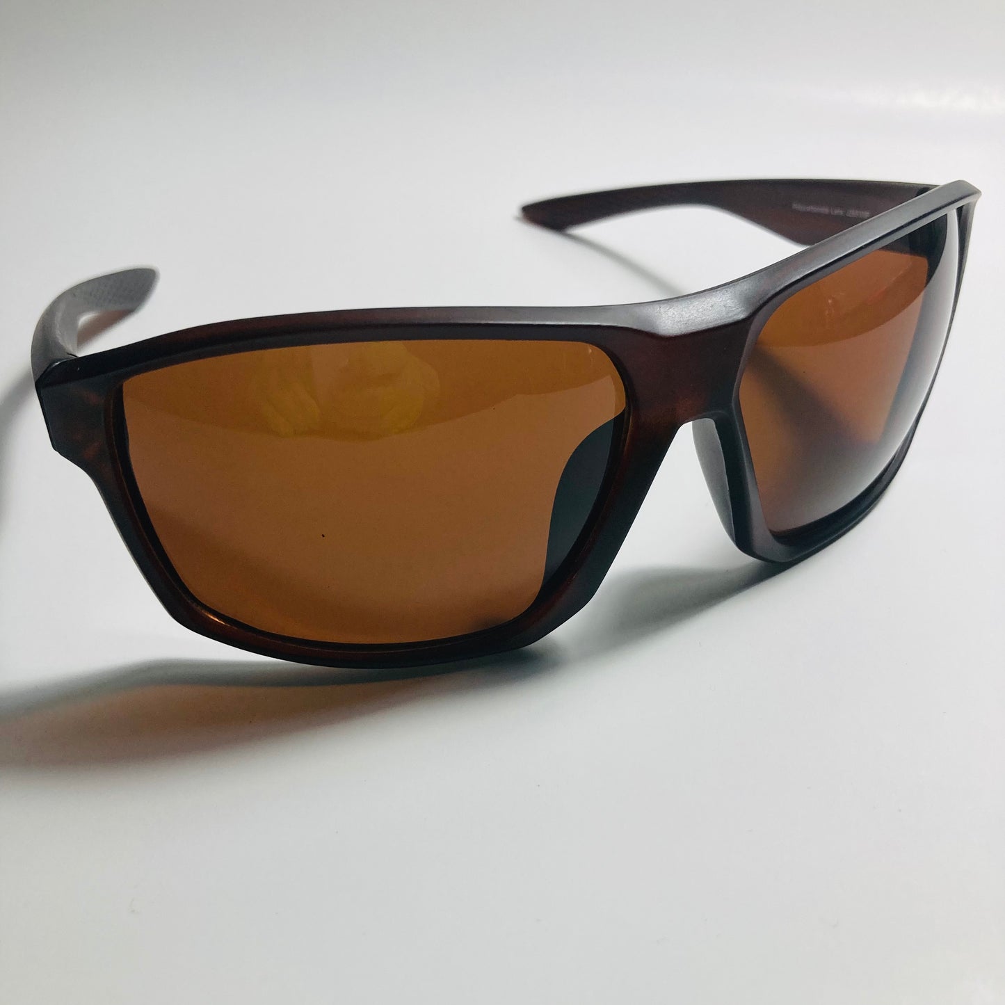 mens brown wrap around sunglasses