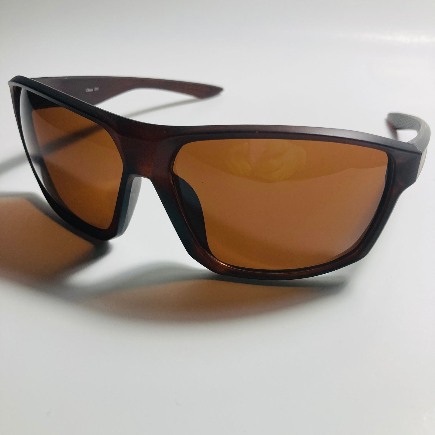mens brown wrap around sunglasses
