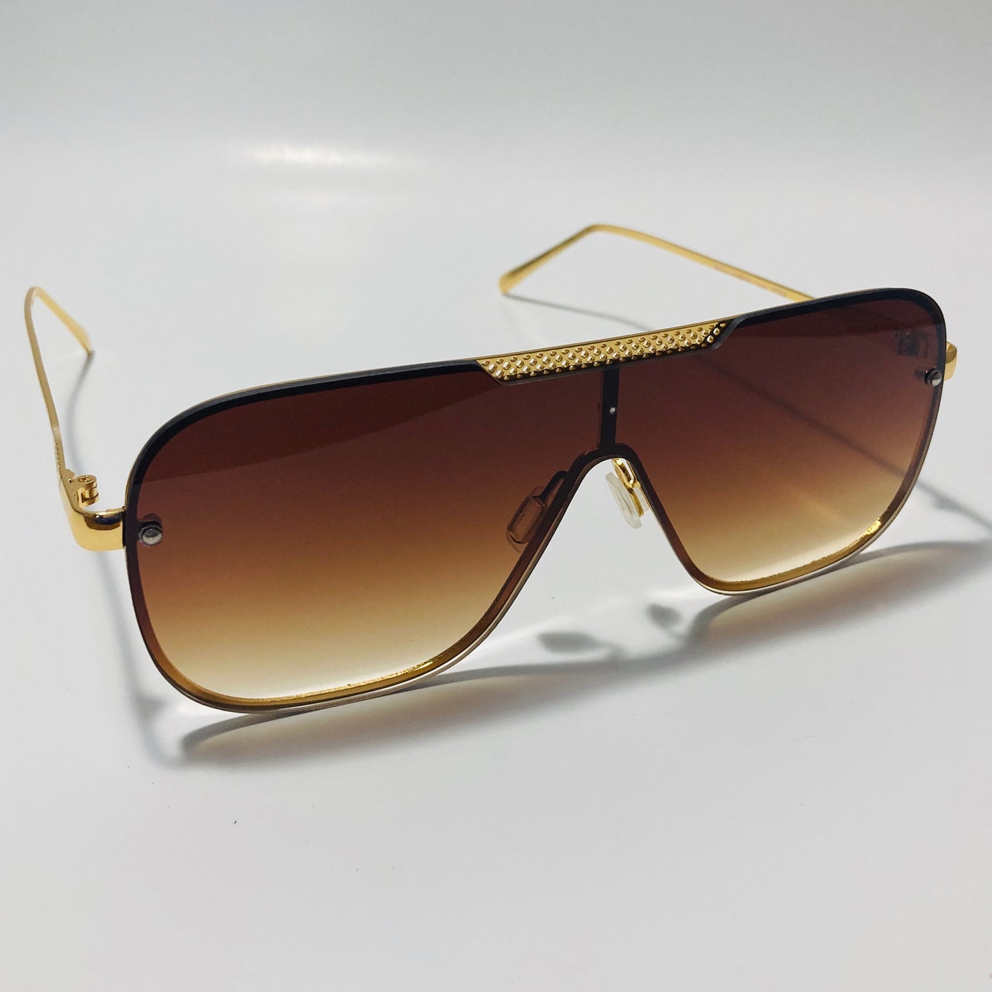 mens and womens gold and brown aviator sunglasses