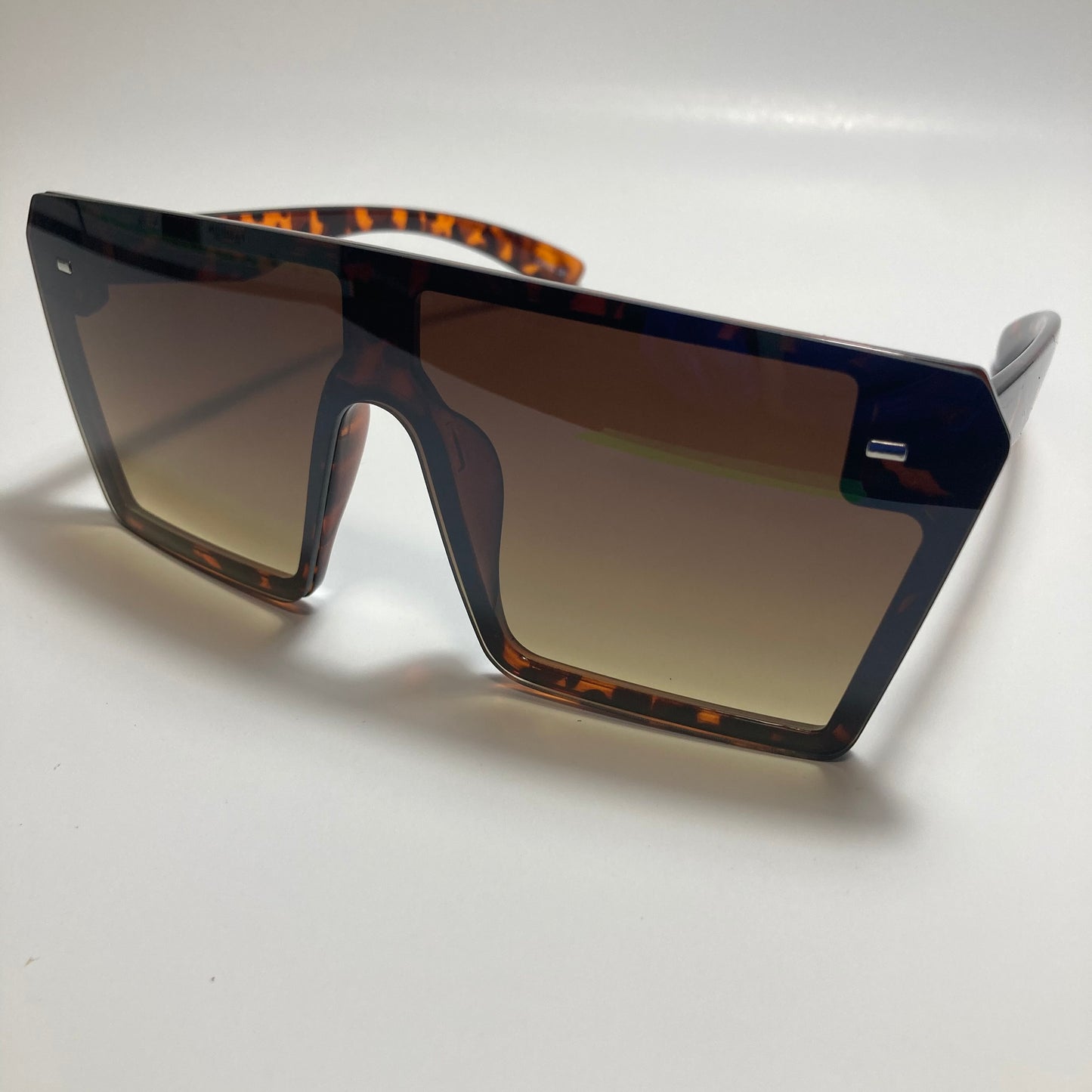 womens brown shield sunglasses