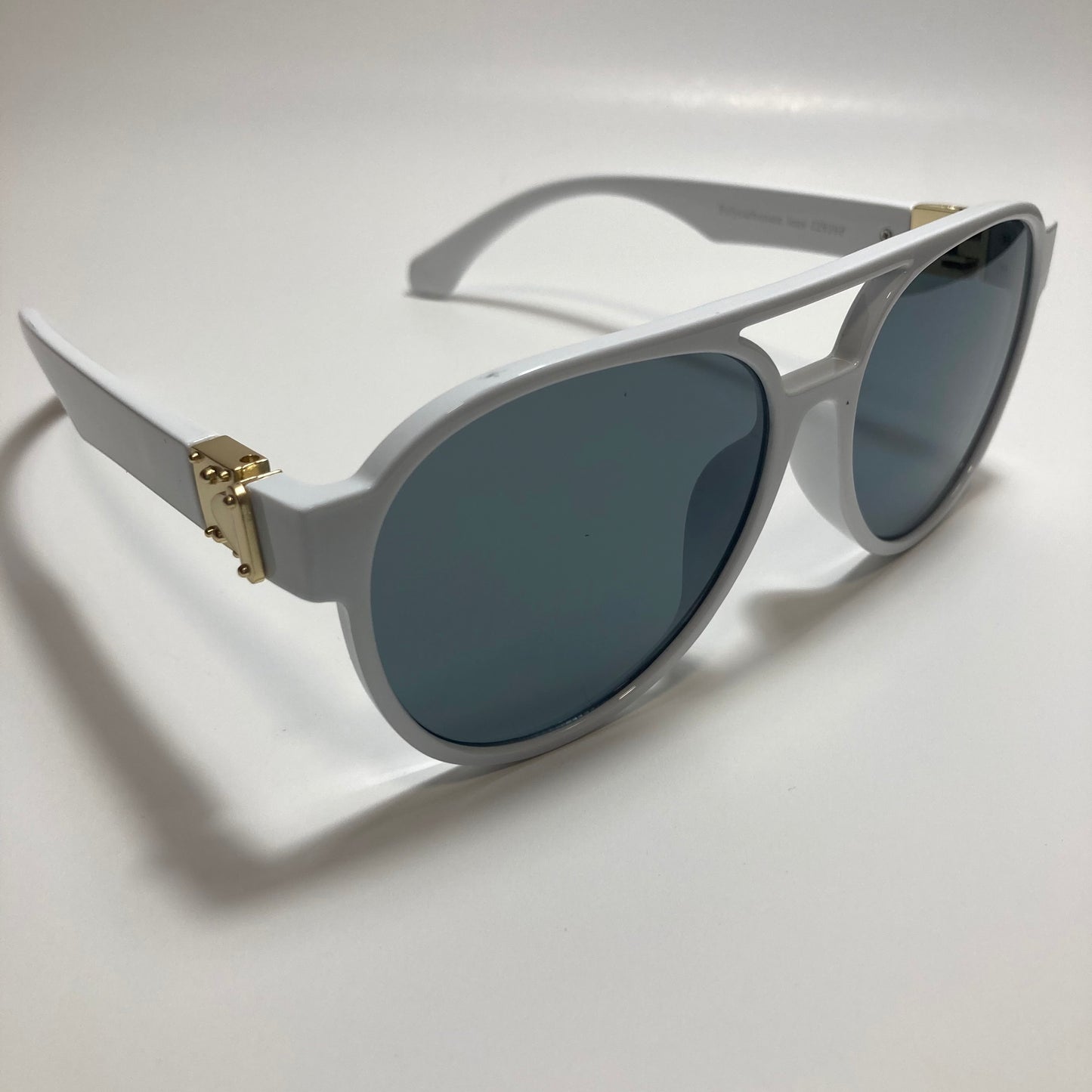 mens and womens white and black aviator sunglasses