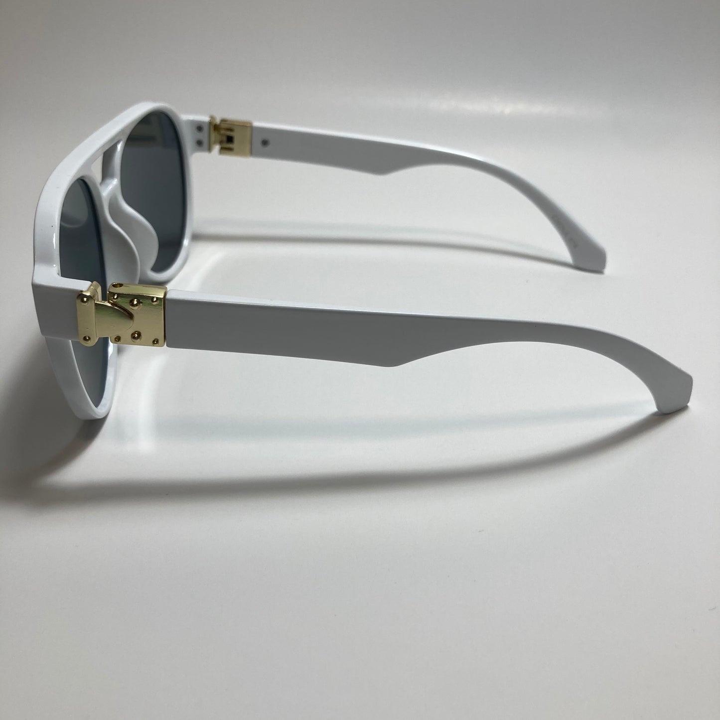 mens and womens white and black aviator sunglasses