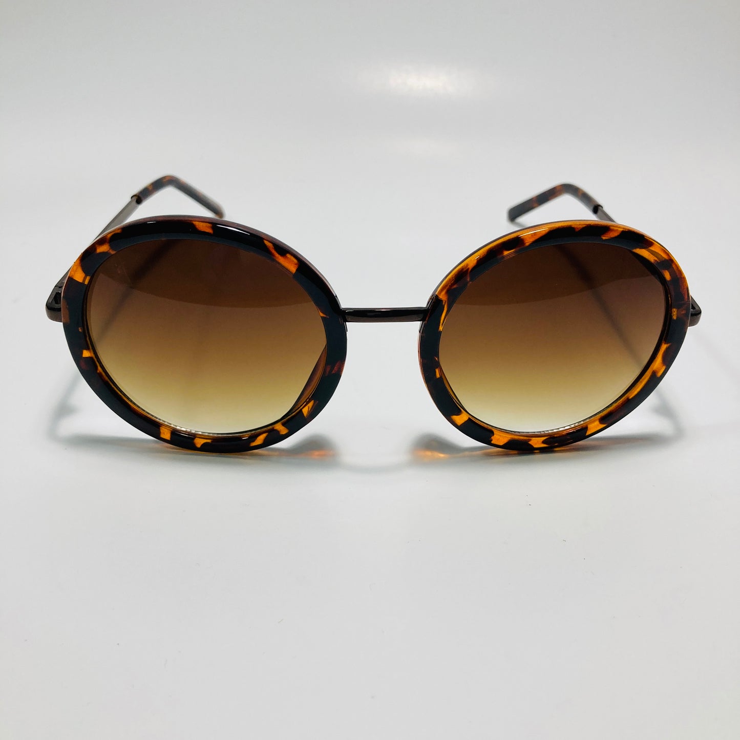 womens brown round sunglasses