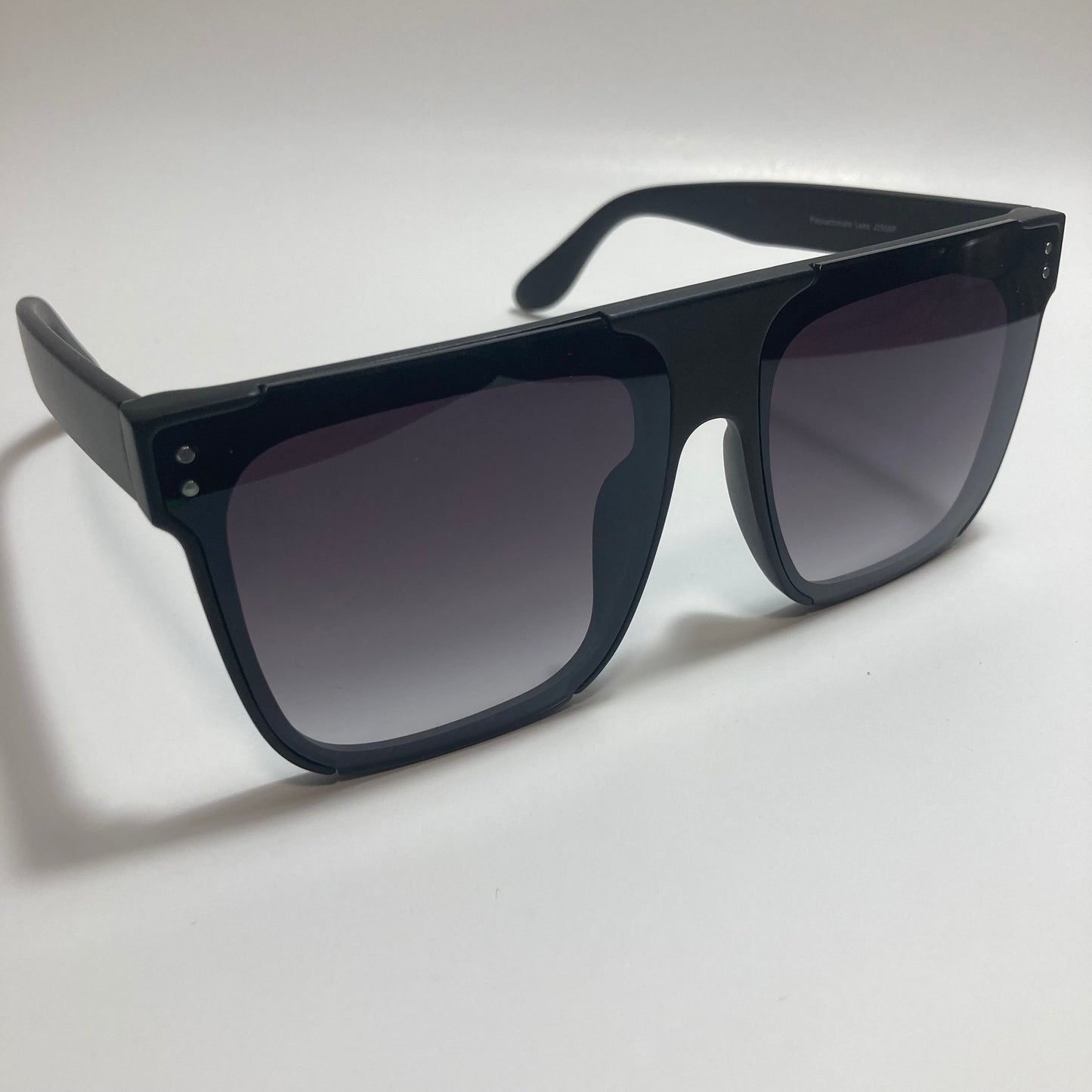 womens black oversize square sunglasses with black lenses