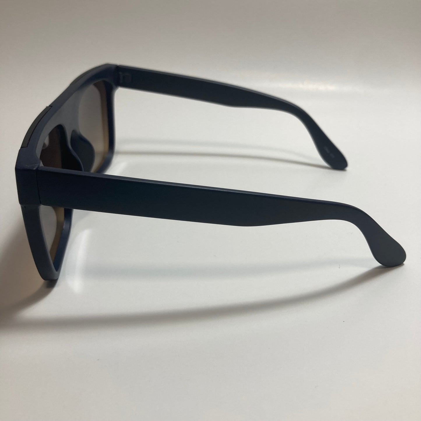 womens black oversize square sunglasses with mirrored blue lenses