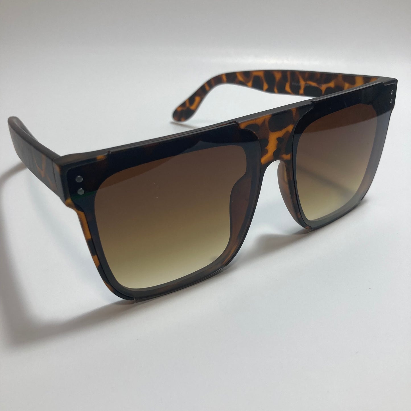 womens brown oversize square sunglasses with brown lenses