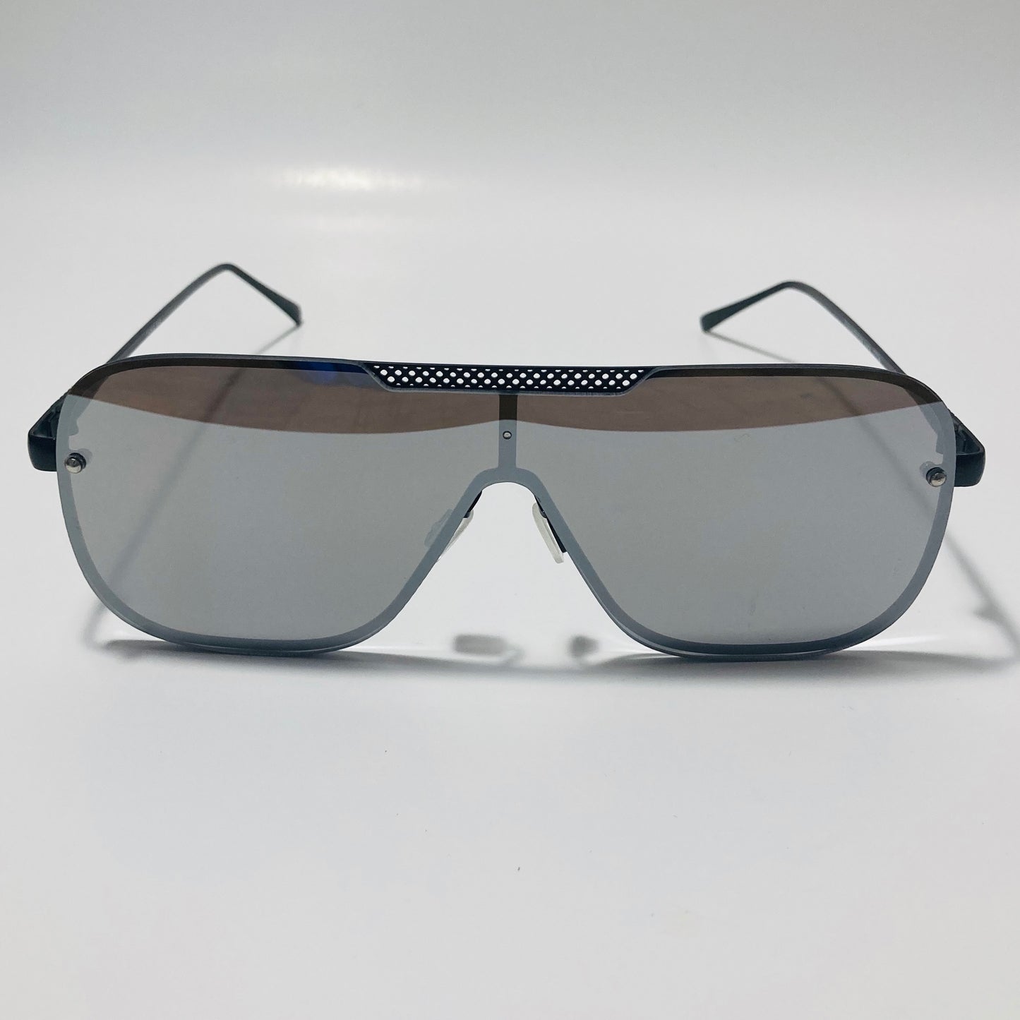 mens and womens black and silver mirrored aviator sunglasses