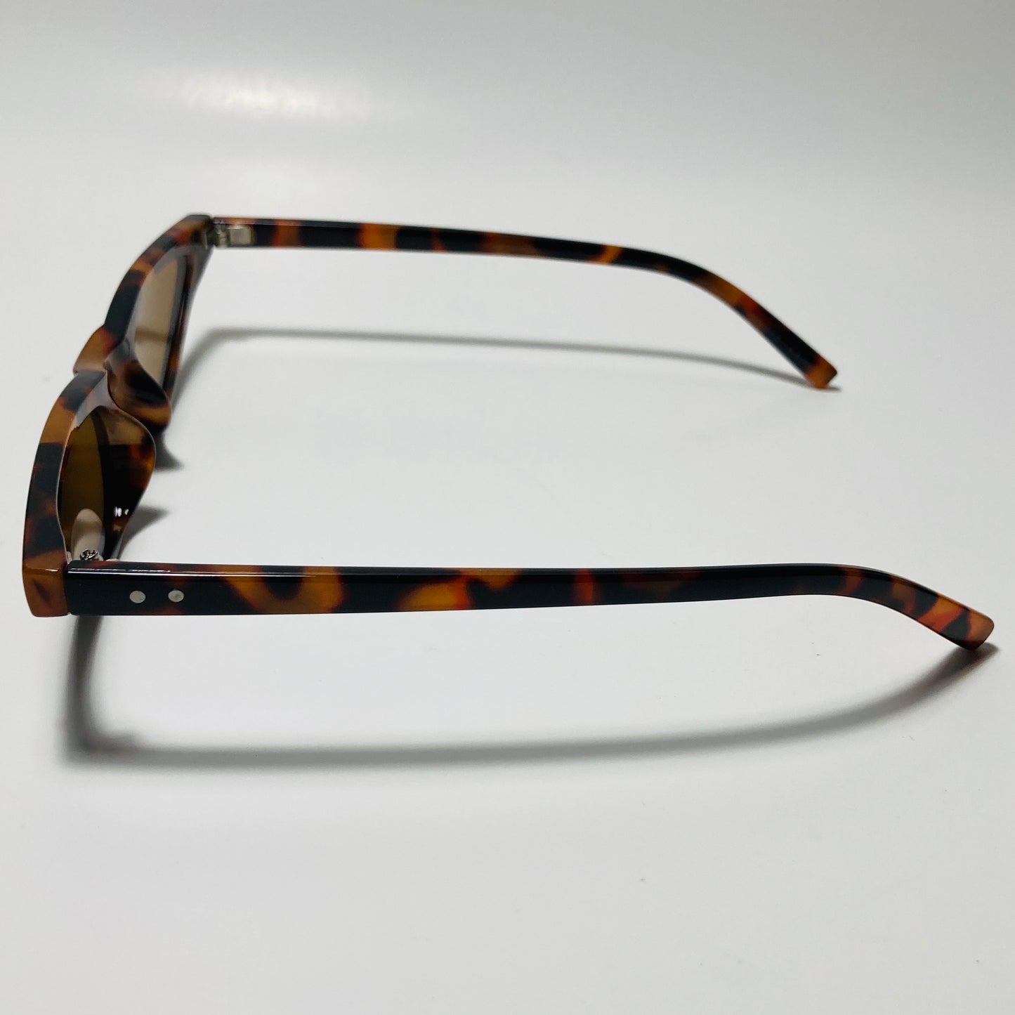 womens brown skinny cat eye sunglasses