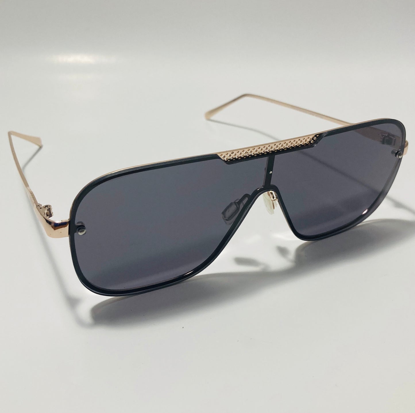 mens and womens gold and black aviator sunglasses
