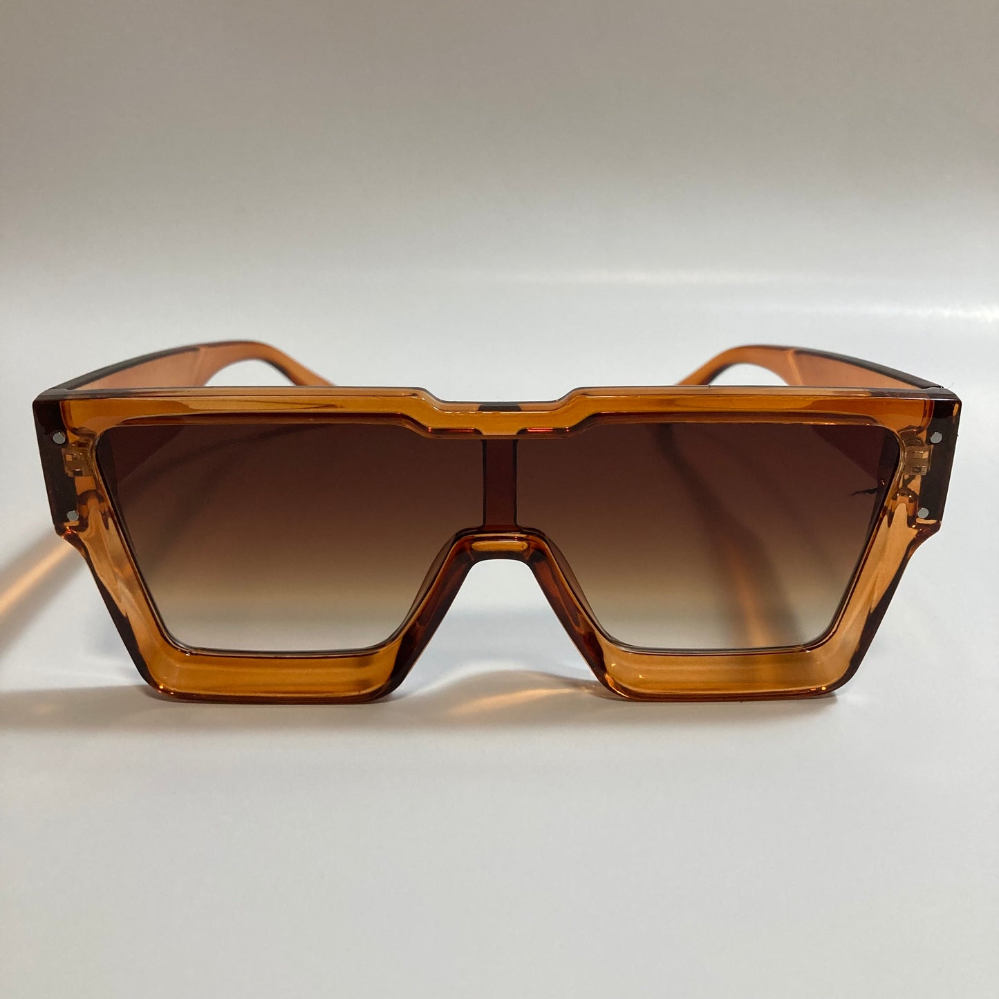 mens and womens brown oversize square sunglasses