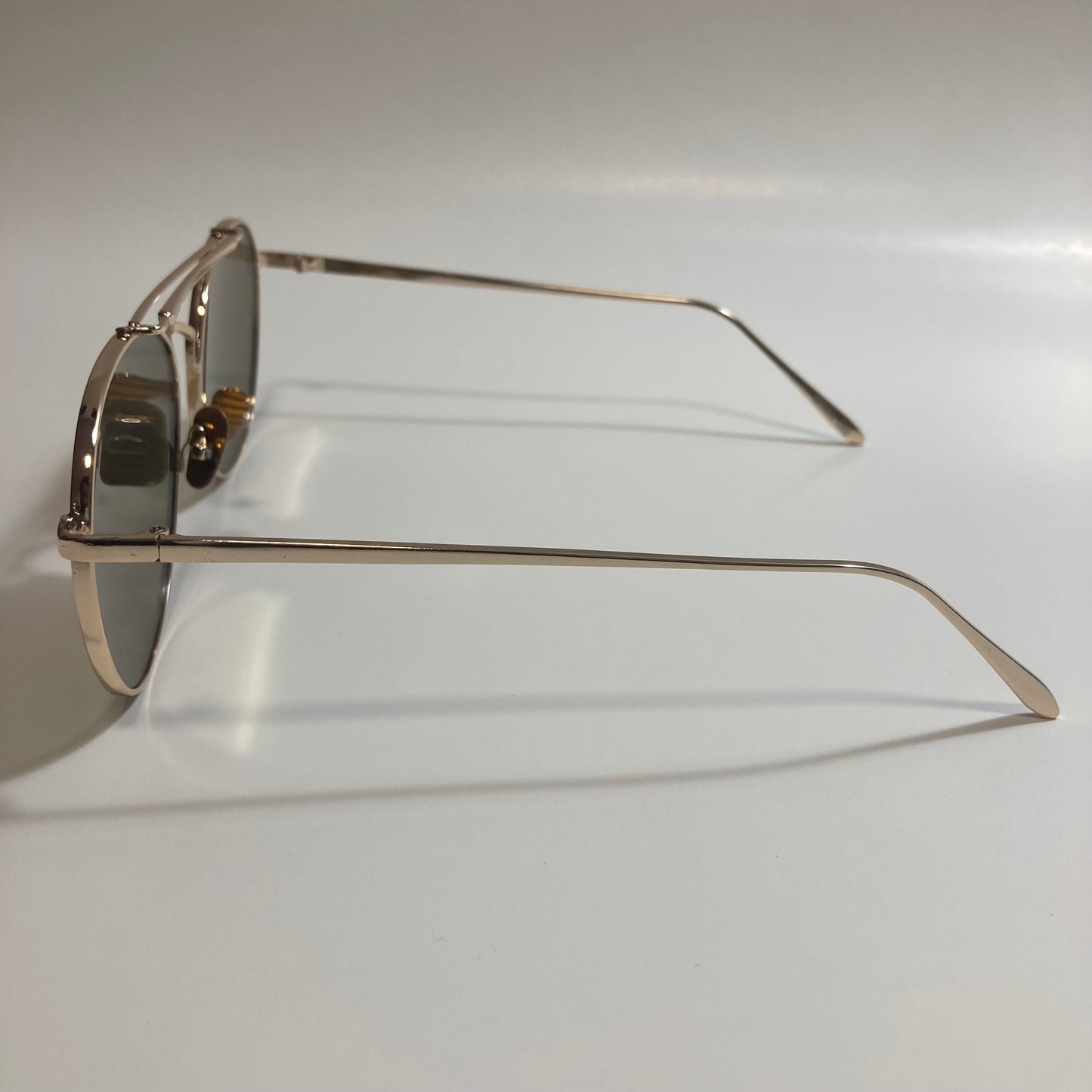 mens and womens gold and orange mirrored aviator sunglasses