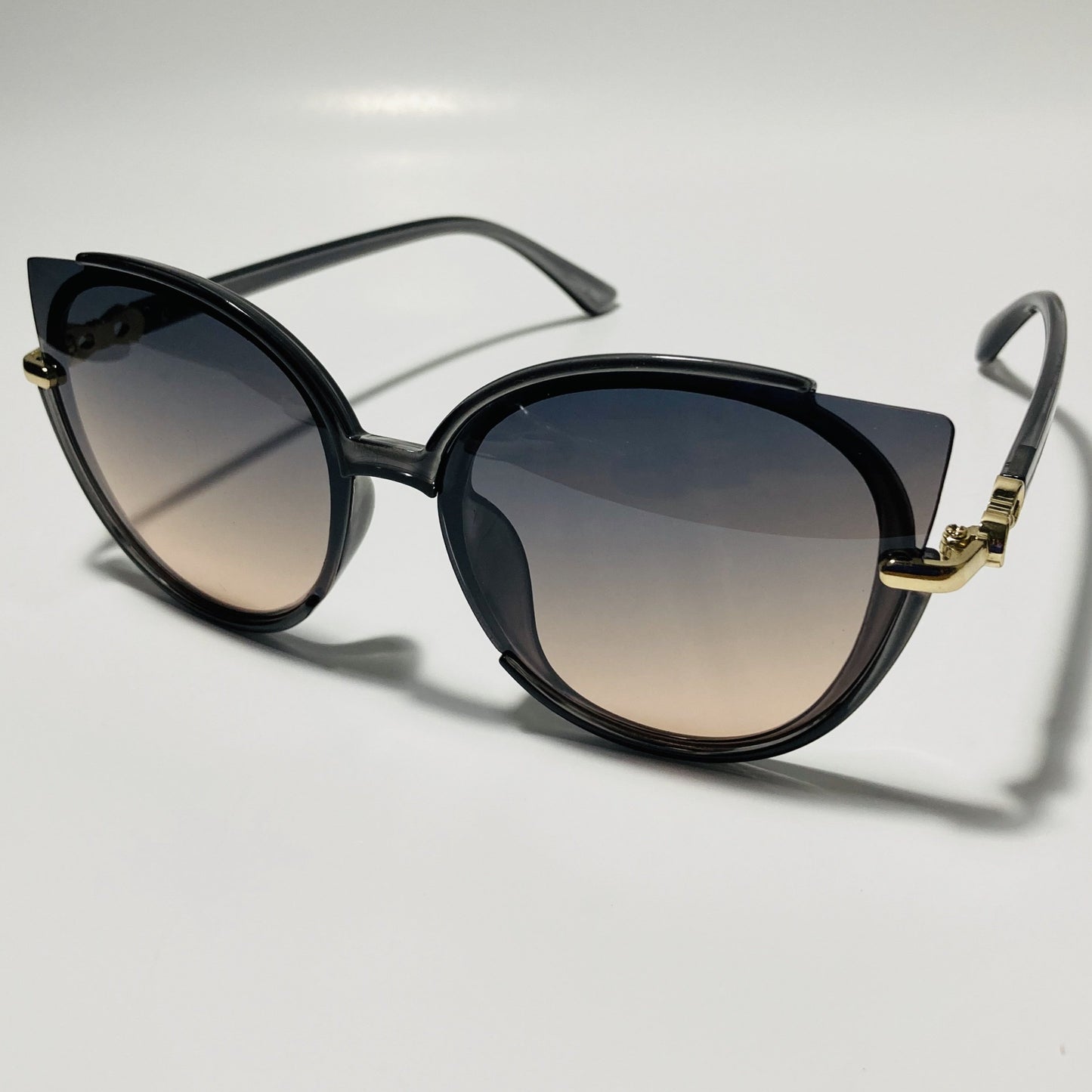 Womens black and pink cat eye sunglasses