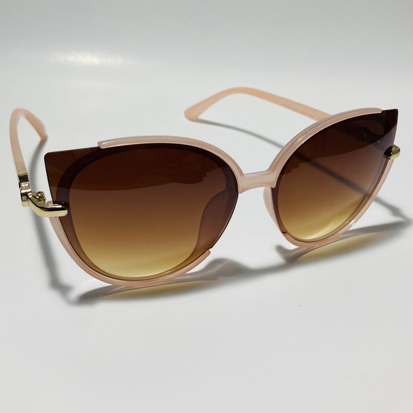 Womens tan and brown cat eye sunglasses