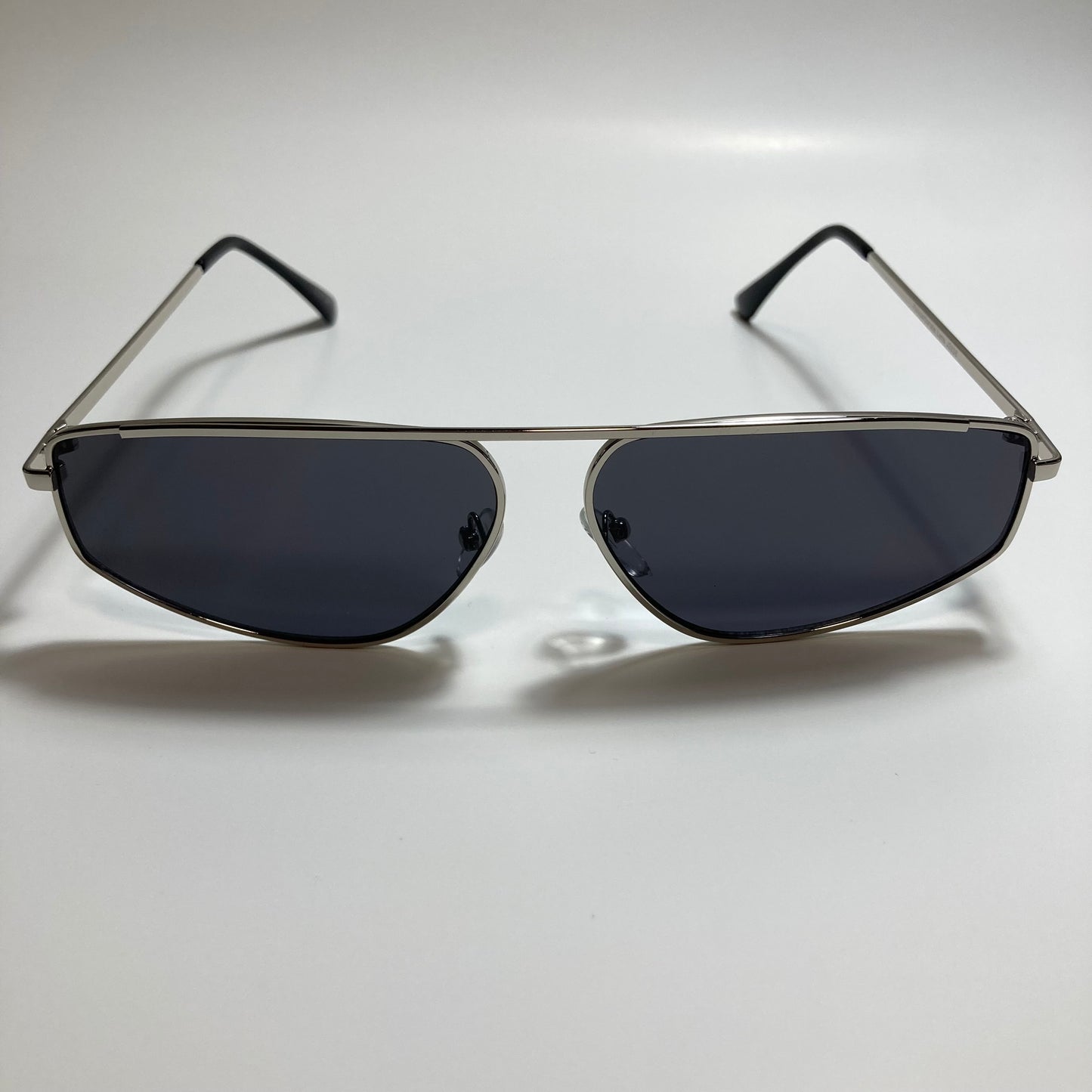 mens and womens black and silver futuristic sunglasses
