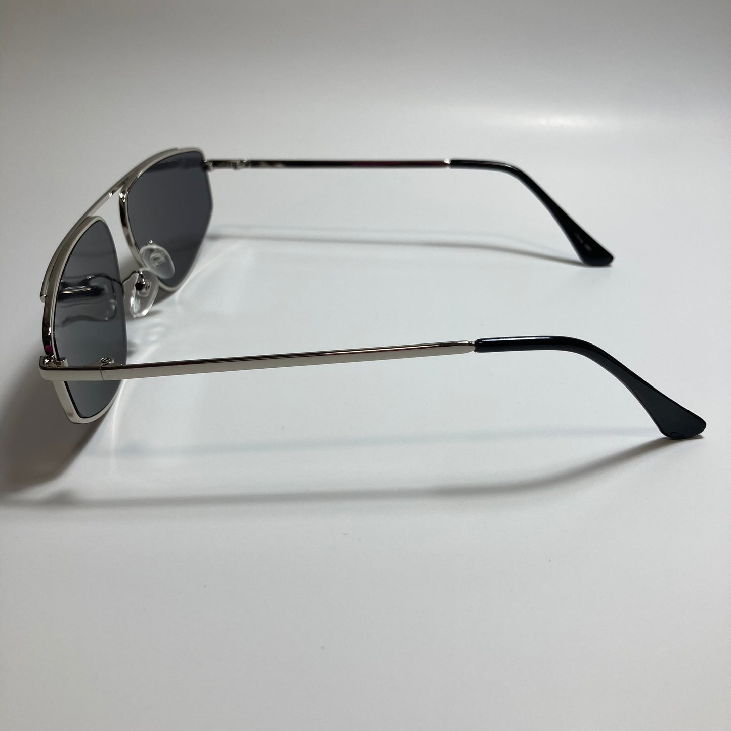 mens and womens black and silver futuristic sunglasses