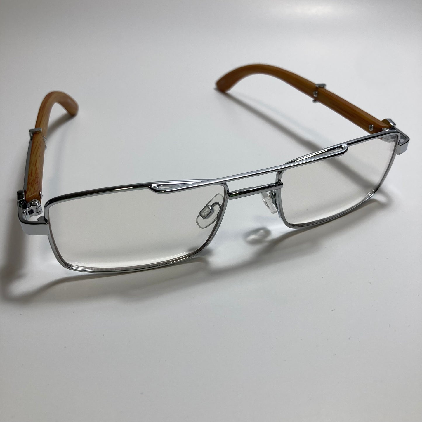 womens and mens tint and silver square metal sunglasses