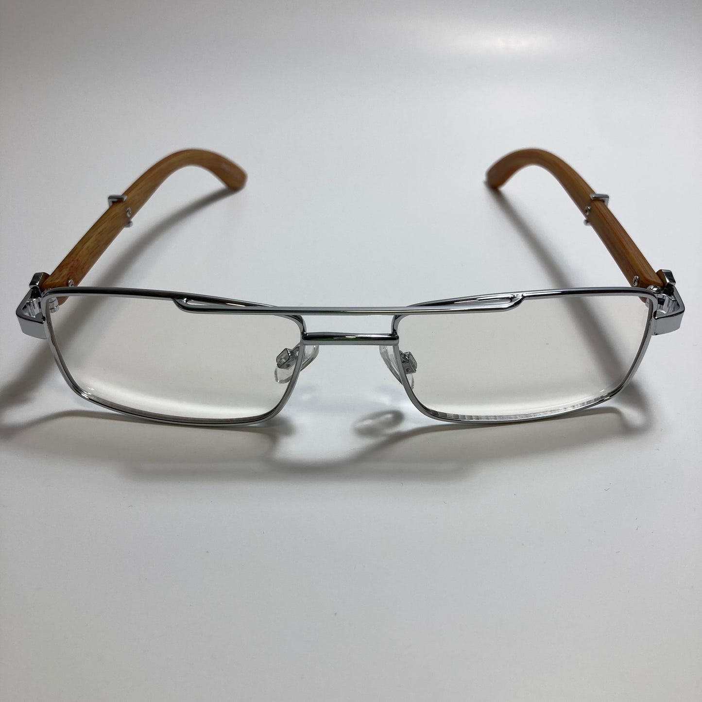 womens and mens tint and silver square metal sunglasses