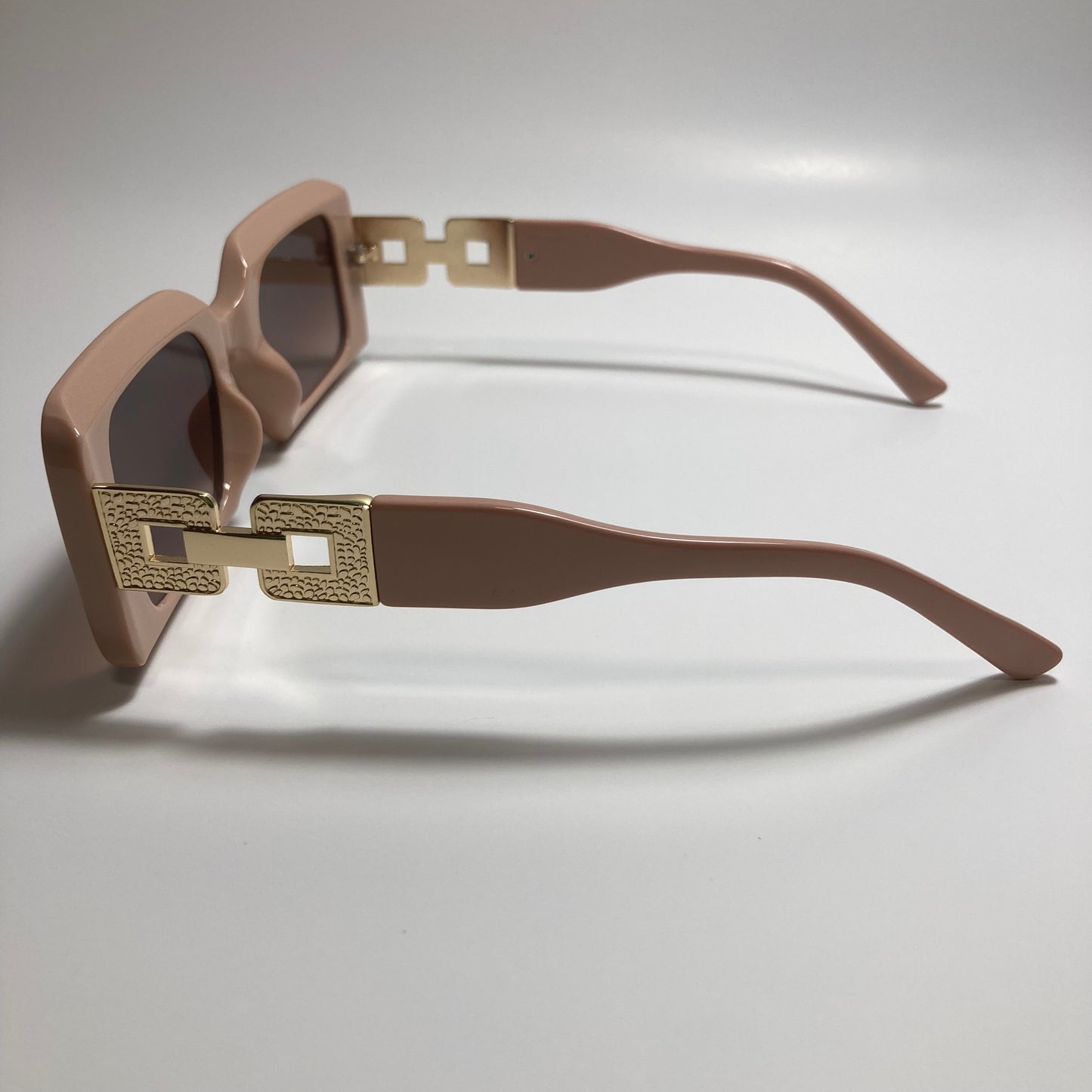 womens pink and gold square sunglasses