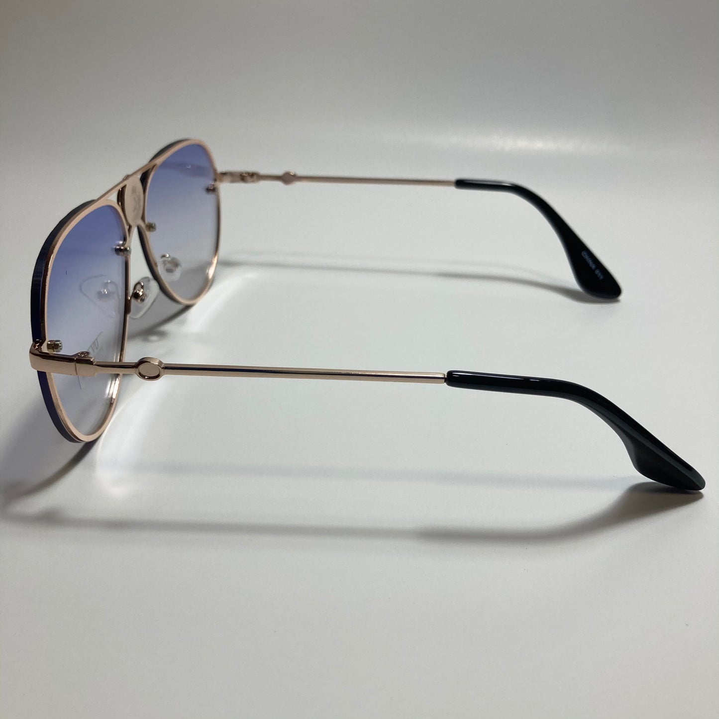 mens and womens gold and blue aviator sunglasses