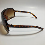mens and womens brown mirrored shield sunglasses 