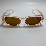 womens tan and brown square sunglasses