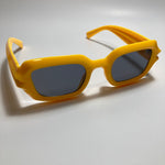 womens yellow and black chunky frame sunglasses