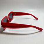 womens black and red chunky frame sunglasses