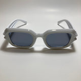 womens white and black chunky frame sunglasses