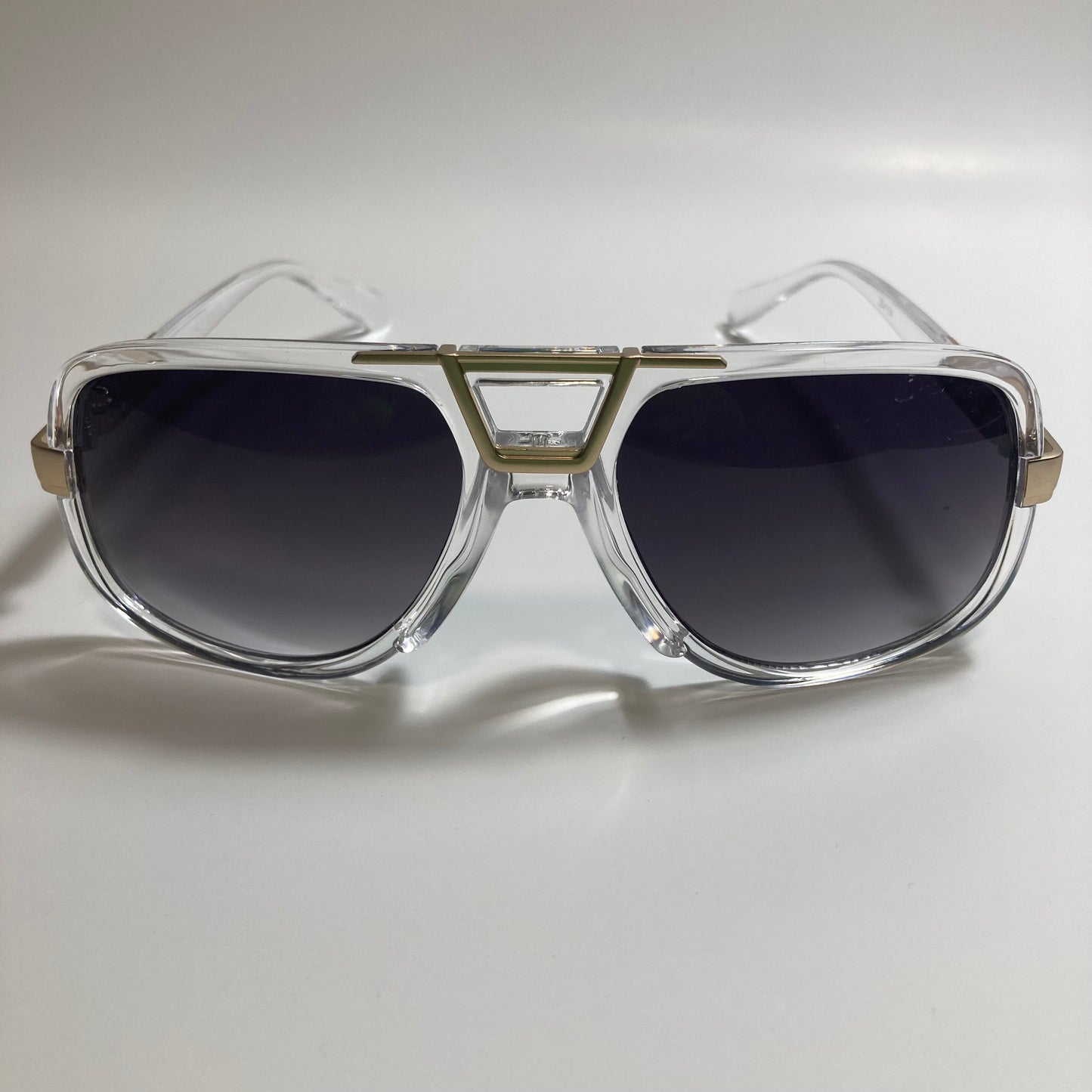mens and womens clear and black gazelle sunglasses
