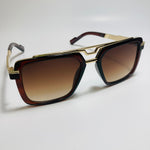 mens and womens brown and gold gazelle sunglasses