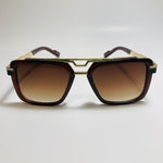 mens and womens brown and gold gazelle sunglasses