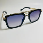 mens and womens black gold and mirrored blue gazelle sunglasses