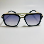 mens and womens black gold and mirrored blue gazelle sunglasses