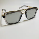 mens and womens gray gold and mirrored silver gazelle sunglasses