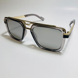 mens and womens gray gold and mirrored silver gazelle sunglasses