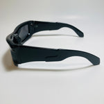 mens and womens futuristic sunglasses gloss black and black