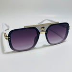 mens and womens white black and gold italian aviator sunglasses 