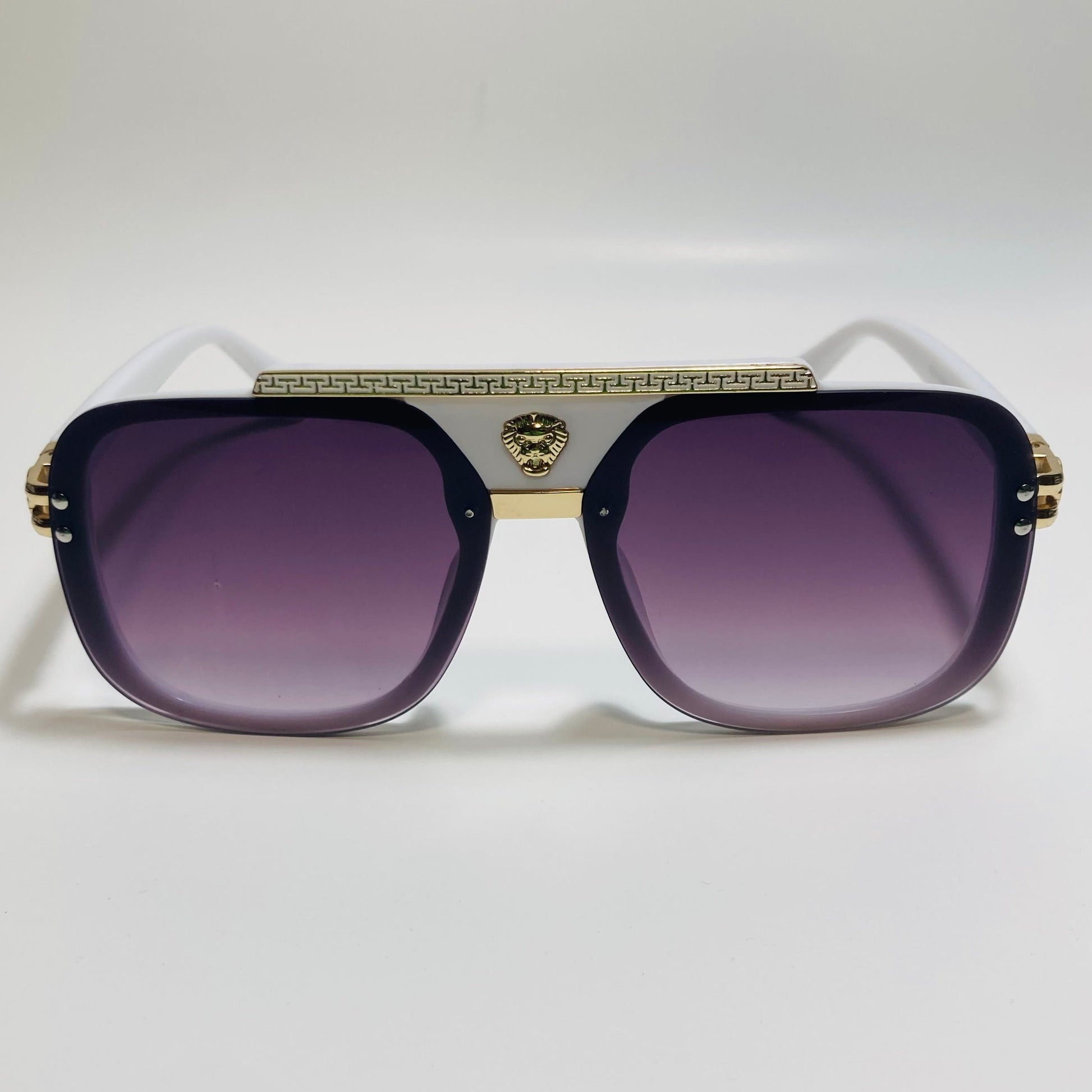 mens and womens white black and gold italian aviator sunglasses 