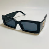 mens and womens black rectangle sunglasses 