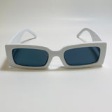 mens and womens white rectangle sunglasses 