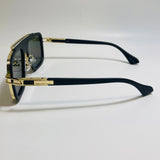 mens black green and gold aviator sunglasses 