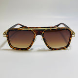 mens brown and gold aviator sunglasses 